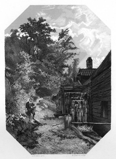 Jacob van Ruysdael, holandský krajinář ze 17. století, kolem roku 1870. od W. Steelink