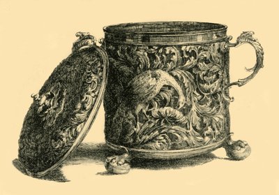 Stříbrný zlacený pohár a obal, 1669-1670, 1881. od W T Roberts
