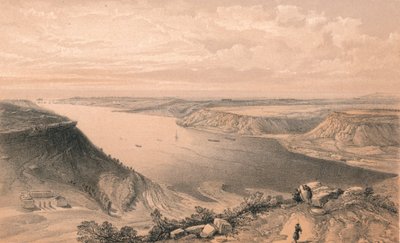 „Severní strana přístavu Sebastopol, z vrcholu přístavu“, 1856 od W Trask