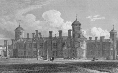 Cobham Hall, North West View Kent, 1823 od W. Wallis