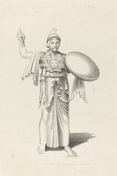 Minerva, Z bronzu od Daedala od W. Walton after John Flaxman