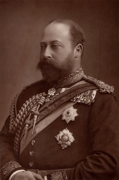""Edward VII (1841-1910) Yhdistyneen kuningaskunnan kuningas vuodesta 1901, vielä Walesin prinssi. (woodburytyyppi) od W. and D. (after) Downey