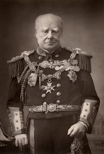 ""Henry Keppel (1809-1904) Englantilainen amiraali ja hoviherra. (woodburytyyppi) od W. and D. (after) Downey