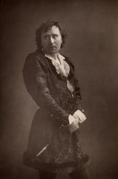 Herbert Beerbohm Tree (1853-1917) anglický herec a manažer. Zakladatel Královské akademie dramatických umění (RADA). (Woodburytype) od W. and D. (after) Downey