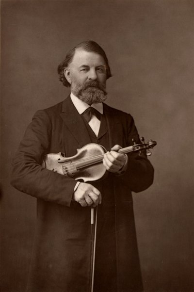 ""Joseph Joachim (1831-1907) maďarský houslista, skladatel a ředitel berlínské konzervatoře (woodburytype) od W. and D. (after) Downey