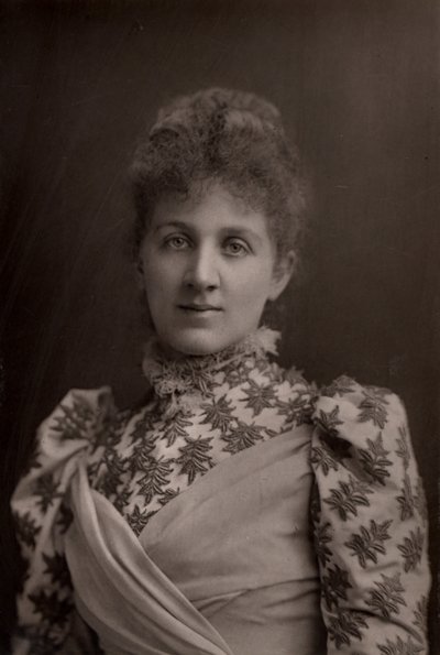 ""Liza Lehmann (Elizabetta Nina Mary Frederika Lehmann - 1862-1918) anglická sopranistka a skladatelka. (typ Woodbury) od W. and D. (after) Downey