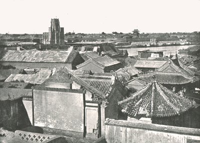 Celkový pohled ukazující ruiny katedrály, Tien-Tsin, Čína, 1895. od W and S Ltd