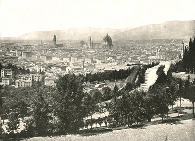 Panorama města Florencie, Itálie, 1895. od W and S Ltd