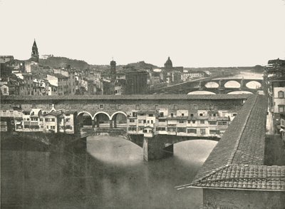 Ponte Vecchio, Florencie, Itálie, 1895. od W and S Ltd