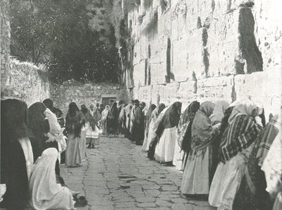Zeď nářků, Jeruzalém, Palestina, 1895. od W and S Ltd