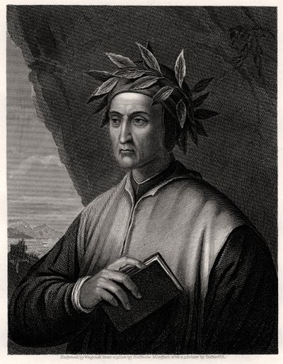 Dante Alighieri , italský básník, 19. století. od Wagstaff