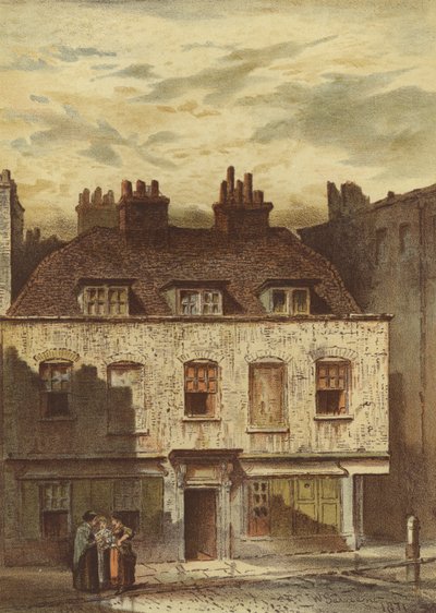 Staré domy, Dyott Street, Bloomsbury (chromolitho) od Waldo Sargeant