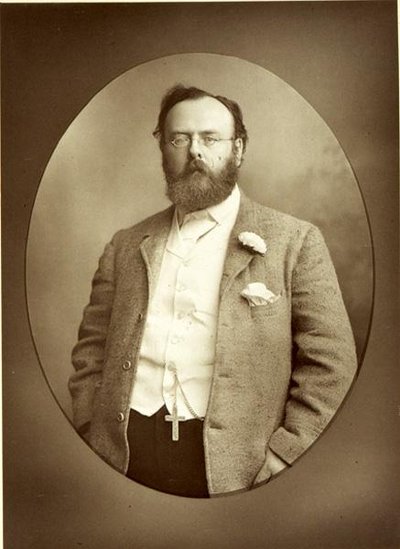 Portrét Roberta Buchanana (1841-1901) (černobílá fotografie) od Walery Rzewuski