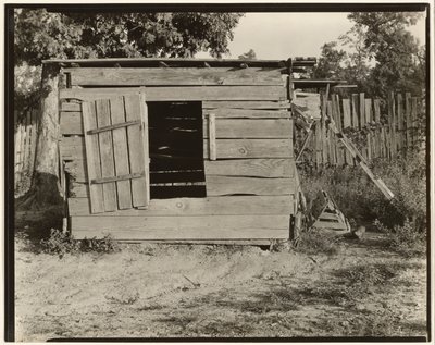 Kurník na farmě Floyda Burroughse, Hale County, Alabama od Walker Evans