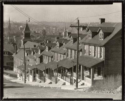 Domy pro dvě rodiny v Bethlehem, Pennsylvania od Walker Evans
