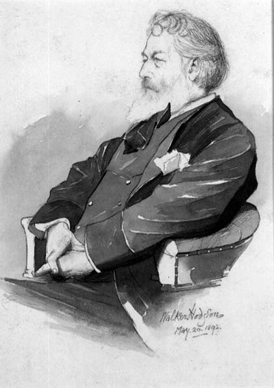 Portrét Frederica, Lord Leighton (1830-96) 1892 (tužka a mytí na papíře) od Walker Hodgson