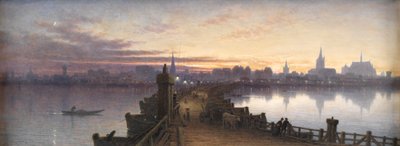 Kolín nad Rýnem z mostu lodí, 1890 od Waller Hugh Paton