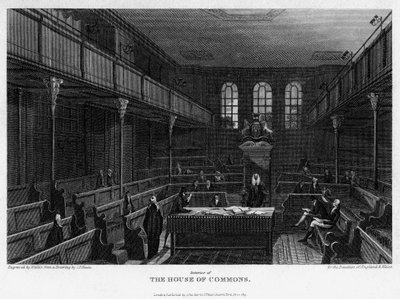 Komora Dolní sněmovny, Westminster, Londýn, 1815. od Wallis