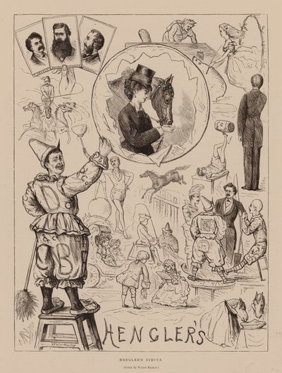 Henglerův cirkus (rytina) od Wallis Mackay