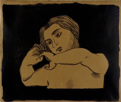 Mädchen auf Braun od Walt Kuhn