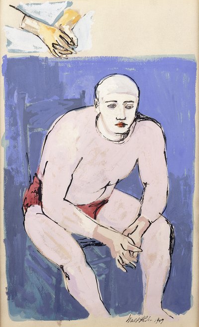 Sedící klaun od Walt Kuhn