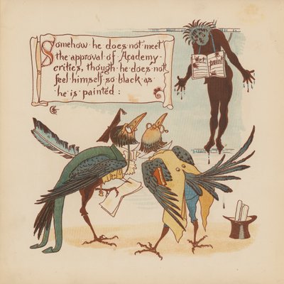 Ilustrace pro Pothooks and Perseverance od Waltera Cranea (barevná litografie) od Walter (after) Crane