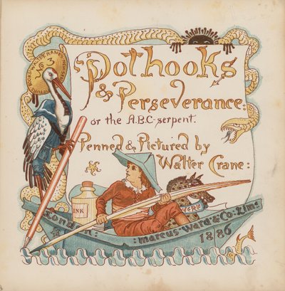 Ilustrace pro Pothooks and Perseverance od Waltera Cranea (barevná litografie) od Walter (after) Crane