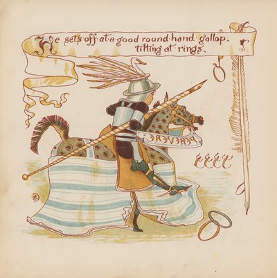 Ilustrace pro Pothooks and Perseverance od Waltera Cranea (barevná litografie) od Walter (after) Crane