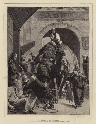 Úzká cesta, Káhira od Walter Charles Horsley