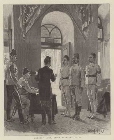 Pořádková místnost, Abdin Barracks, Káhira, Indie od Walter Charles Horsley