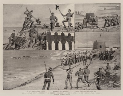Praktická výuka střelby z pole na Musketry School, Hythe od Walter Charles Horsley