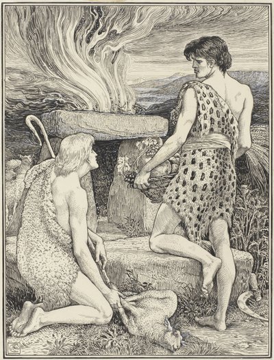 Kain a Ábel od Walter Crane (signed by artist)
