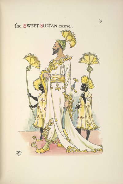 Sultán, jeden ze svatebních hostů od Walter Crane