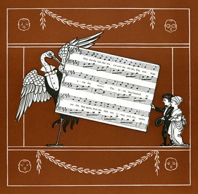 Kočka a housle od Walter Crane