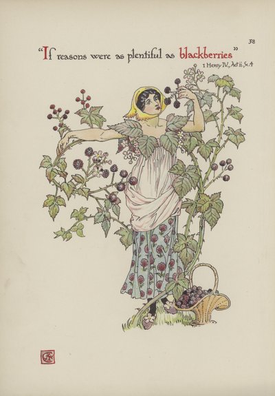Květiny ze Shakespearovy zahrady od Walter Crane