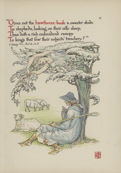 Květiny ze Shakespearovy zahrady od Walter Crane