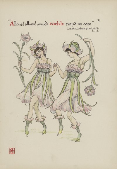 Květiny ze Shakespearovy zahrady od Walter Crane