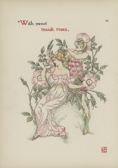 Květiny ze Shakespearovy zahrady od Walter Crane