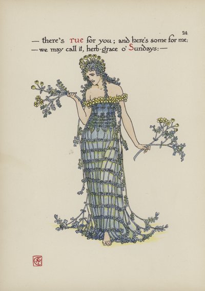 Květiny ze Shakespearovy zahrady od Walter Crane