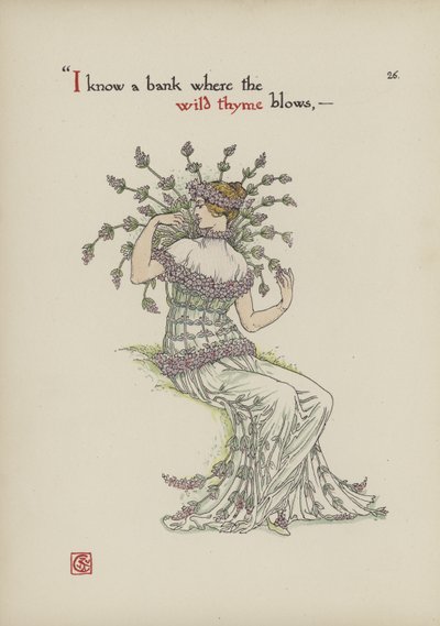 Květiny ze Shakespearovy zahrady od Walter Crane