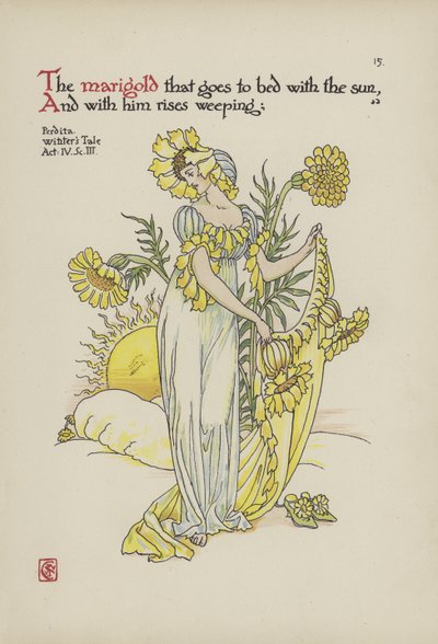 Květiny ze Shakespearovy zahrady od Walter Crane