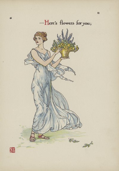 Květiny ze Shakespearovy zahrady od Walter Crane