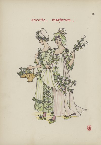Květiny ze Shakespearovy zahrady od Walter Crane