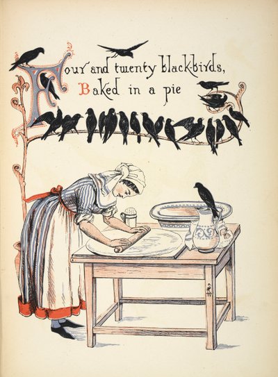 Čtyři a dvacet kosů pečených v koláči. od Walter Crane
