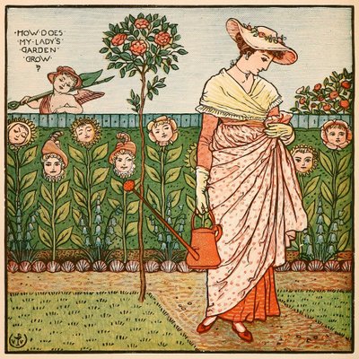 Jak roste zahrada mé paní, z knihy Walter Crane