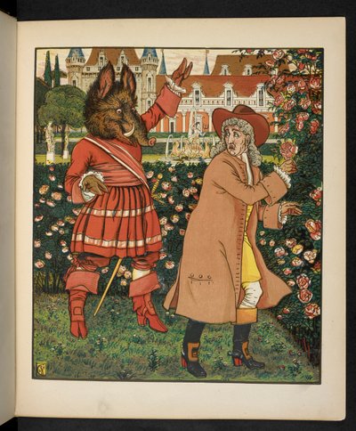 Ilustrace pro Krásku a zvíře. od Walter Crane