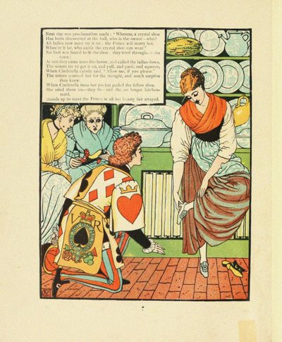 Ilustrace pro pohádku Popelka od Walter Crane