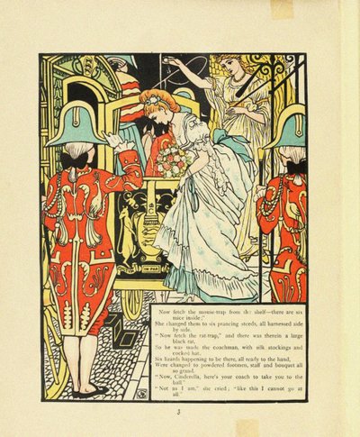Ilustrace pro pohádku Popelka od Walter Crane
