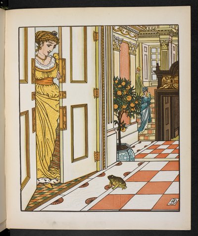 Ilustrace pro žabího prince. od Walter Crane