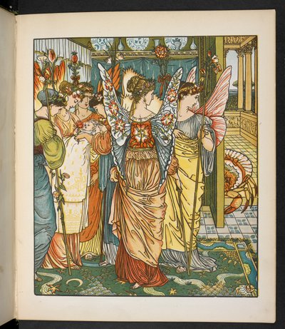 Ilustrace pro zadní v lese. od Walter Crane